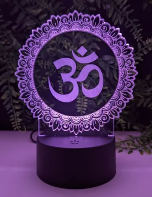 OM LED Light – Spiritual Decor for Yoga & Meditation