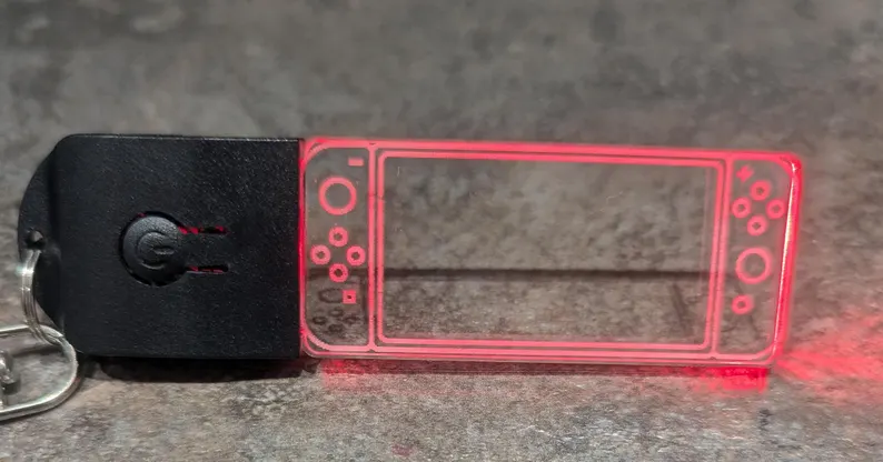 Personalised Gaming LED Keychain